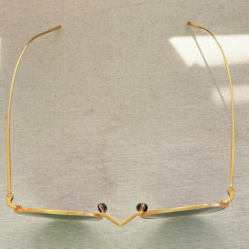 Vintage Oliver People LA Series Gold Aviator Sunglasses - Picture 2 of 12